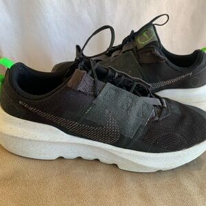 Nike Black and Green Youth Sneakers with White Sole